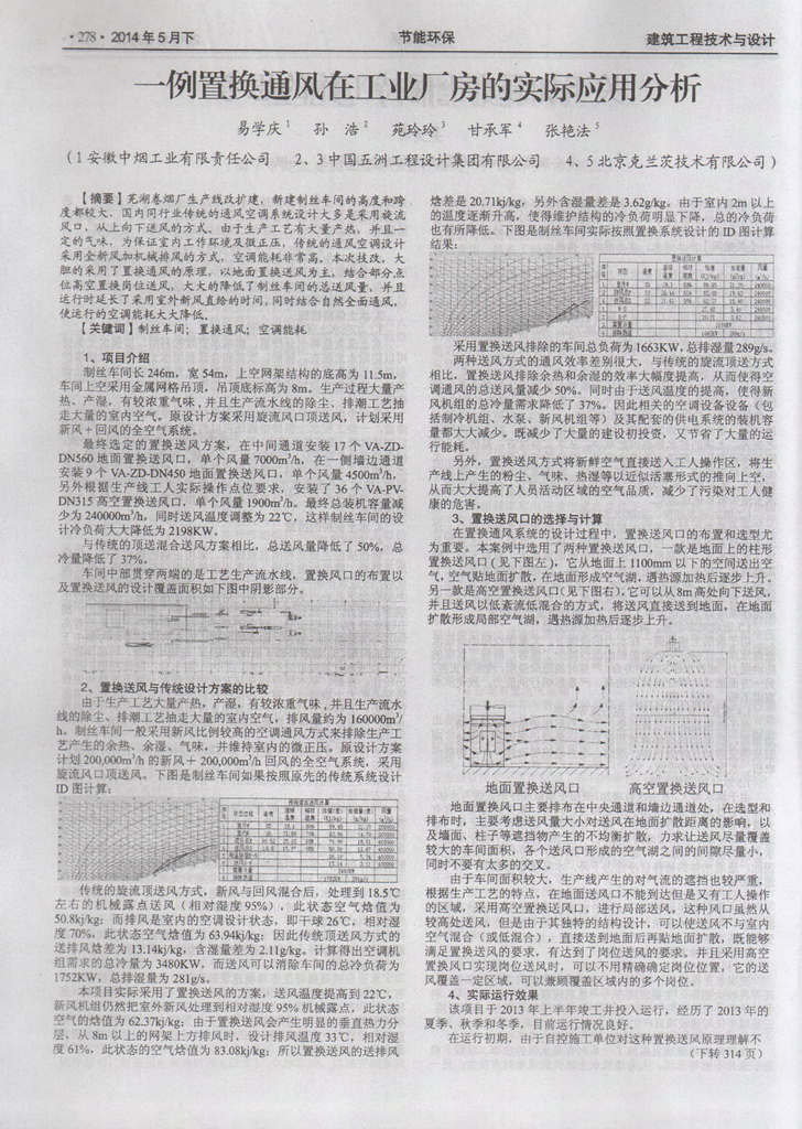 一例置换通风在工业厂房的实际应用分析(图2)